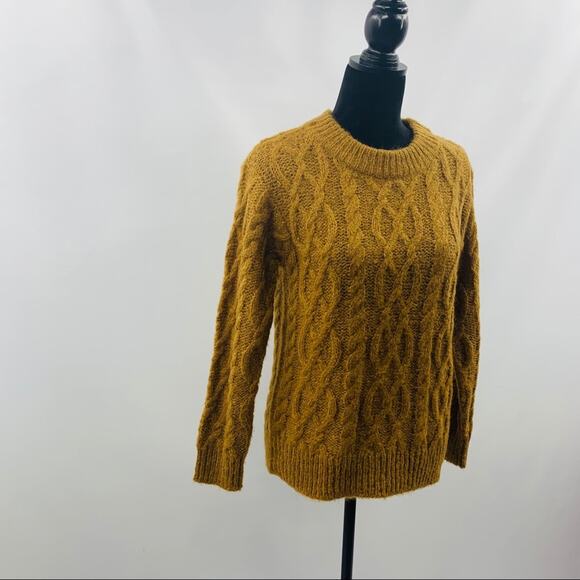 Treasure Bond Tan Dale Sparkle Cable Knit Sweater - Picture 3 of 10